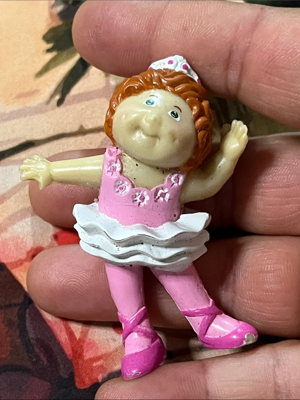 Mini Ballerina and Baby Figure Set - Pink & Blue Play Dolls